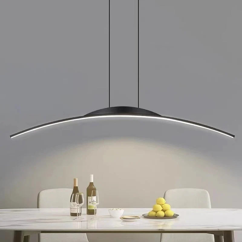 Pendant Light | Metal Linear LED Dimmable & Remote-Controlled