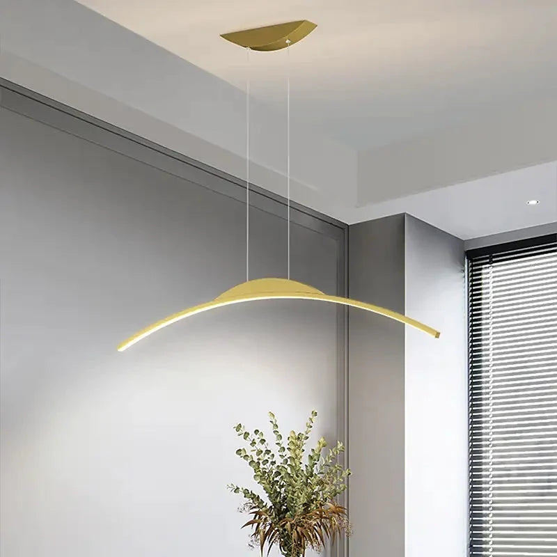 Pendant Light | Metal Linear LED Dimmable & Remote-Controlled