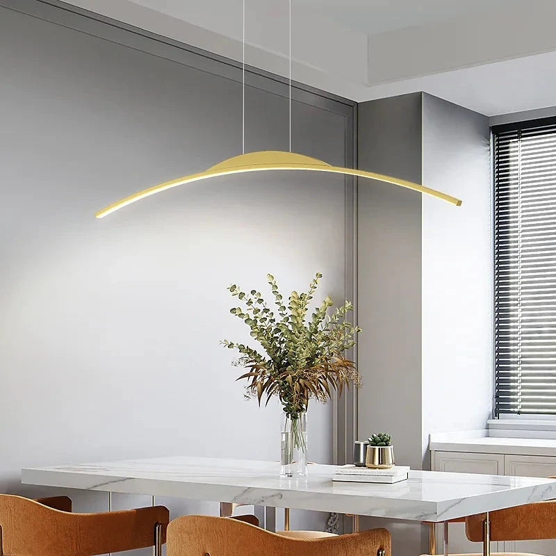 Pendant Light | Metal Linear LED Dimmable & Remote-Controlled