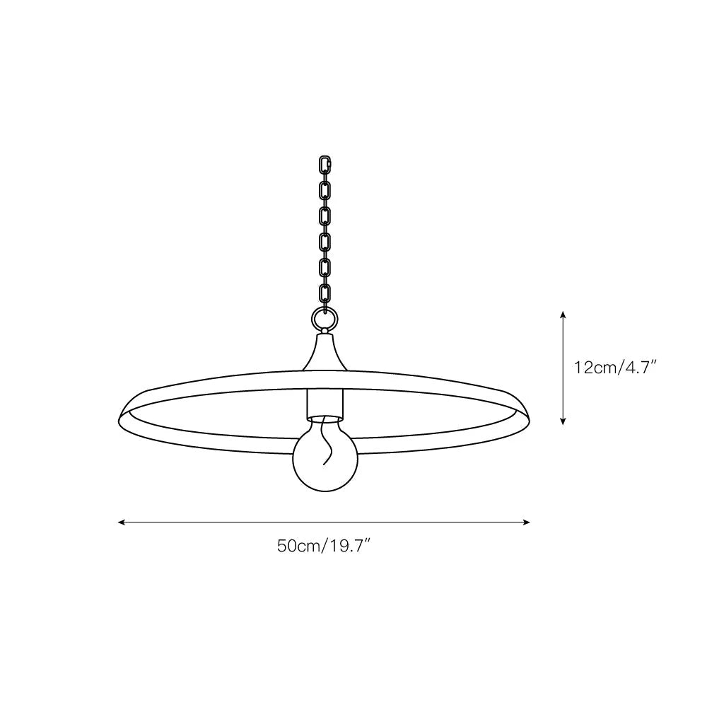 Pendant Light | Metal Shade & Adjustable Chain | 30–50 cm