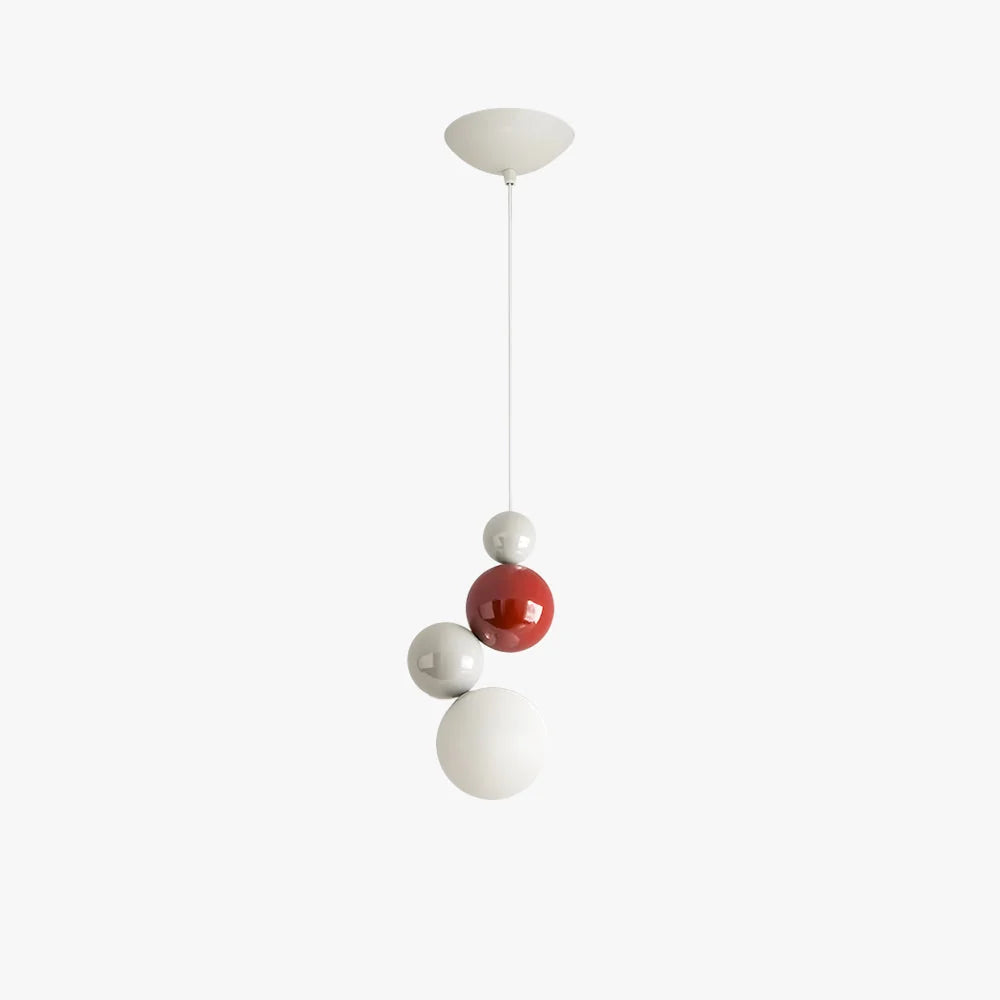 Pendant Light | Metal Vertical Four-Orb & Dimmable | Adjustable Cord