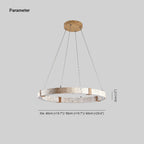 Pendant Light | Minimal Ring Travertine & Wood Dimmable