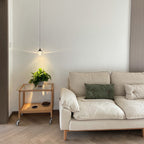 Pendant Light | Moon-Shaped Metal & Crystal | LED Included