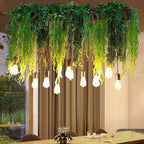 Pendant Light | Natural Green Metal & Glass | 10-Light