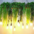 Pendant Light | Natural Green Metal & Glass | 10-Light