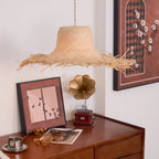 Pendant Light | Natural Rattan & Straw-Hat Design | Adjustable 150 cm Cable