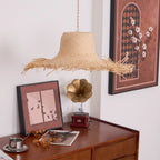 Pendant Light | Natural Rattan & Straw-Hat Design | Adjustable 150 cm Cable