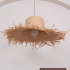 Pendant Light | Natural Rattan & Straw-Hat Design | Adjustable 150 cm Cable