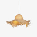 Pendant Light | Natural Rattan & Straw-Hat Design | Adjustable 150 cm Cable