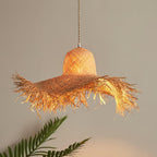 Pendant Light | Natural Rattan & Straw-Hat Design | Adjustable 150 cm Cable