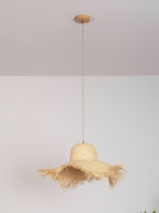 Pendant Light | Natural Rattan & Straw-Hat Design | Adjustable 150 cm Cable
