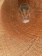 Pendant Light | Natural Rattan & Straw-Hat Design | Adjustable 150 cm Cable
