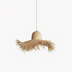 Pendant Light | Natural Rattan & Straw-Hat Design | Adjustable 150 cm Cable