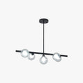 Pendant Light | Nordic Linear Metal & Bubble Glass | 5-6 Lights