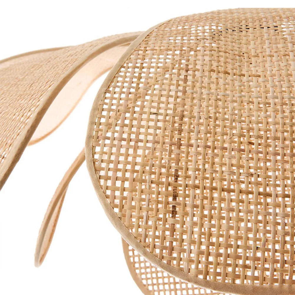 Pendant Light | Petal Rattan Shade & Metal Frame | Bulb Included