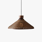 Pendant Light | Rattan Cone Shade & Warm LED