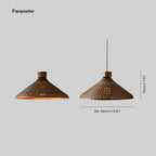Pendant Light | Rattan Cone Shade & Warm LED