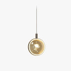 Pendant Light | Spherical Crystal Globe & Gold Finish