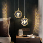 Pendant Light | Spherical Crystal Globe & Gold Finish