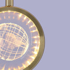 Pendant Light | Spherical Crystal Globe & Gold Finish
