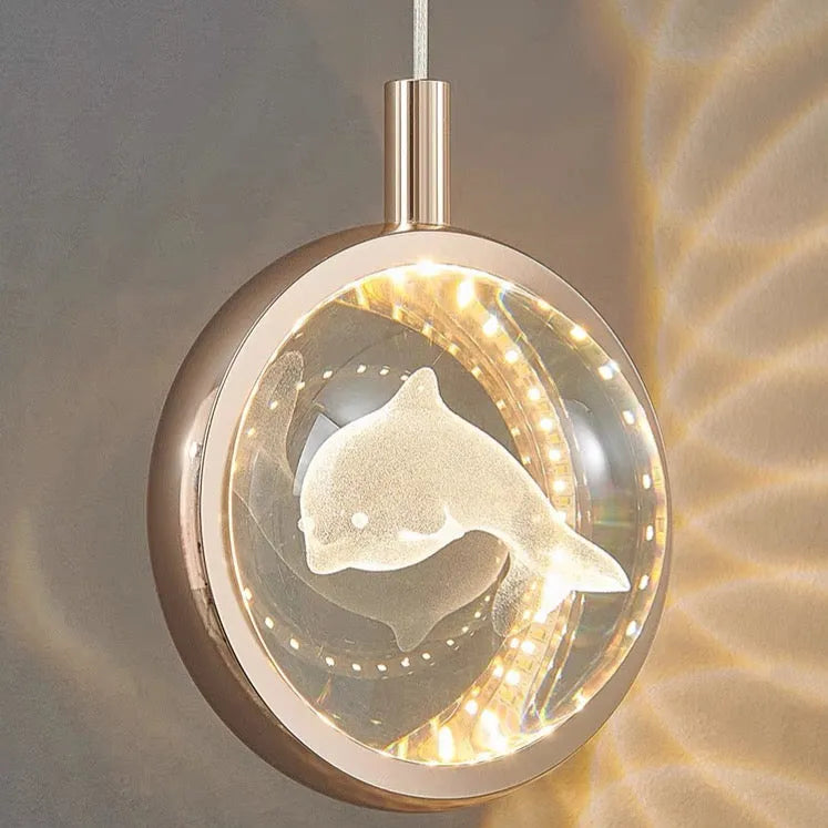 Pendant Light | Spherical Crystal Globe & Gold Finish