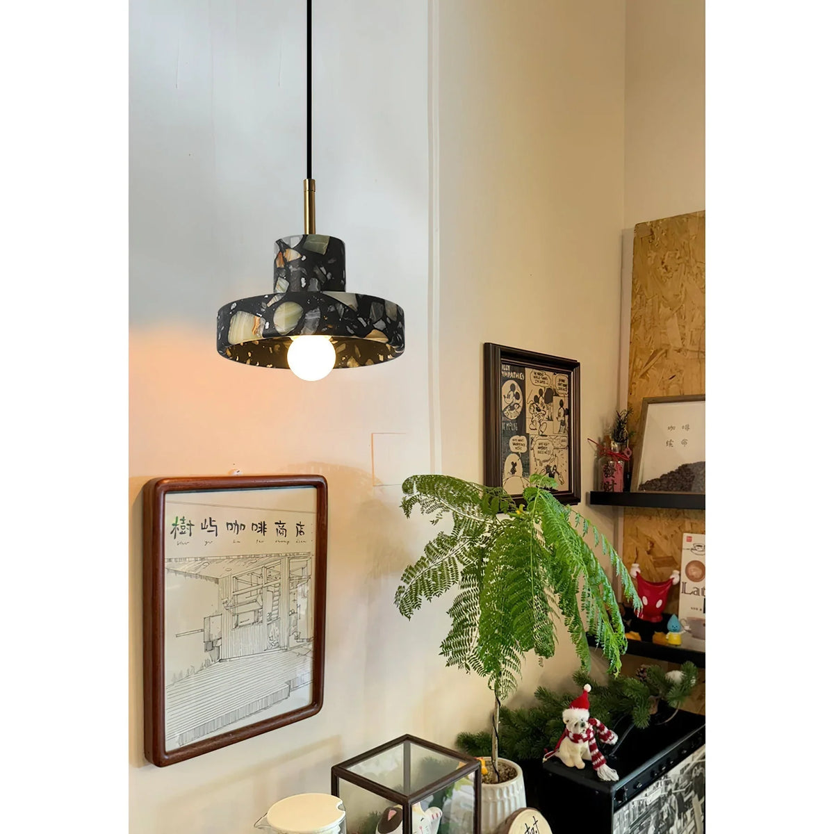 Pendant Light | Terrazzo Shade & Metal Body | Ø18/20/30 cm