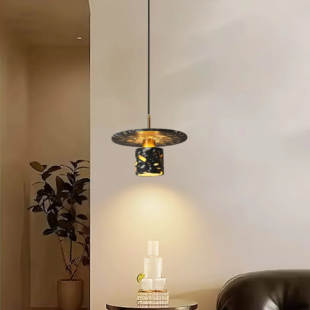 Pendant Light | Terrazzo Shade & Metal Body | Ø18/20/30 cm