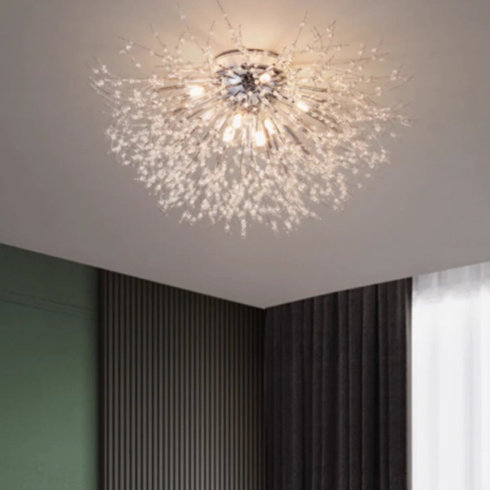 Pendant Light | Vintage Starburst Metal & Acrylic | 45 cm