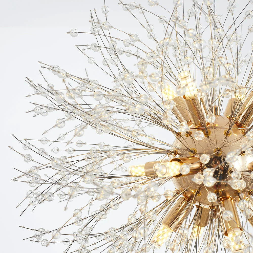 Pendant Light | Vintage Starburst Metal & Acrylic | 45 cm