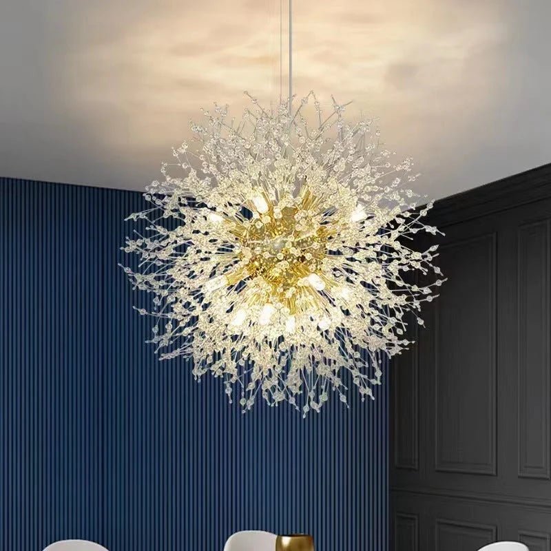 Pendant Light | Vintage Starburst Metal & Acrylic | 45 cm