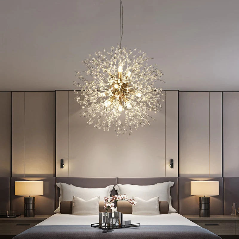 Pendant Light | Vintage Starburst Metal & Acrylic | 45 cm