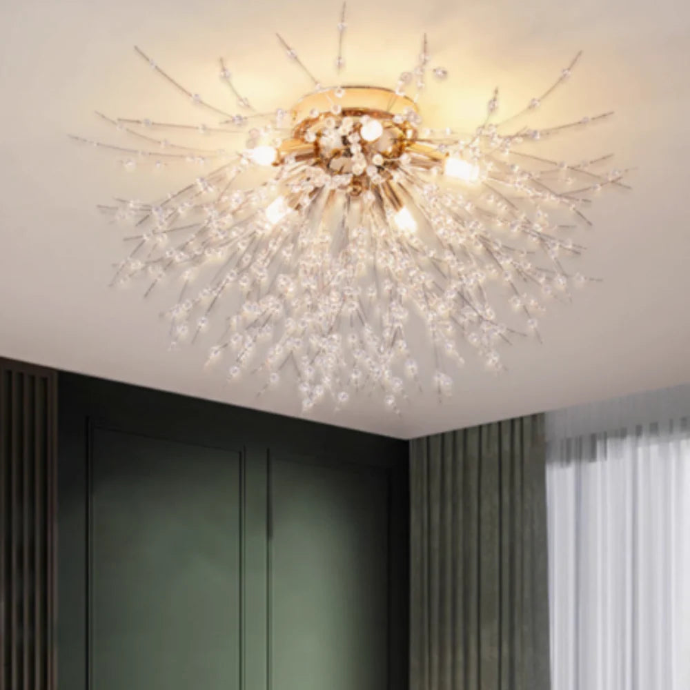 Pendant Light | Vintage Starburst Metal & Acrylic | 45 cm