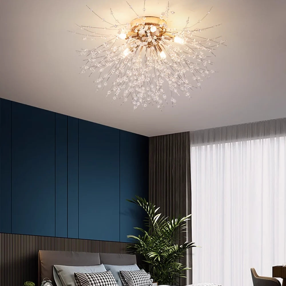 Pendant Light | Vintage Starburst Metal & Acrylic | 45 cm
