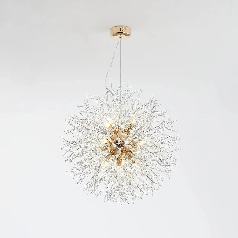 Pendant Light | Vintage Starburst Metal & Acrylic | 45 cm