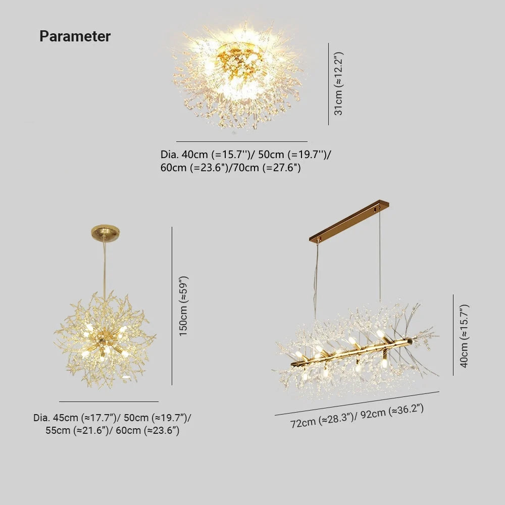 Pendant Light | Vintage Starburst Metal & Acrylic | 45 cm