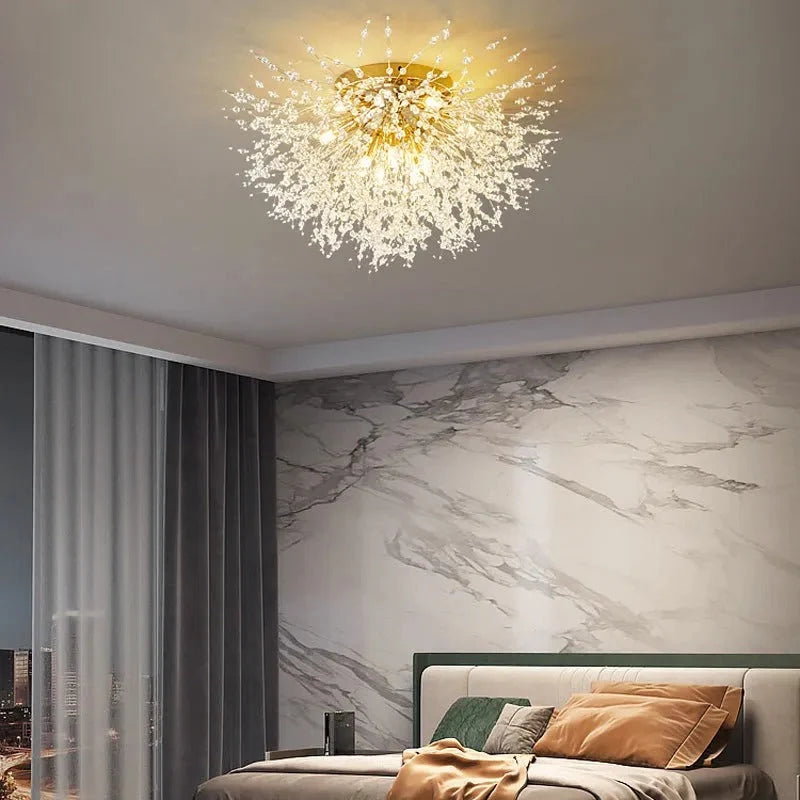 Pendant Light | Vintage Starburst Metal & Acrylic | 45 cm