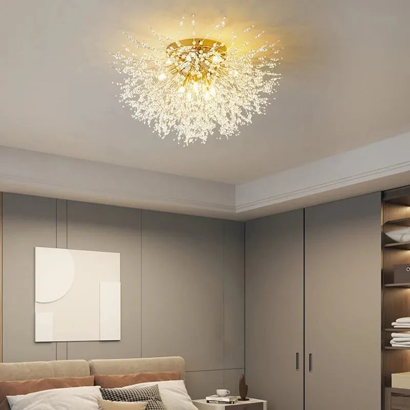 Pendant Light | Vintage Starburst Metal & Acrylic | 45 cm