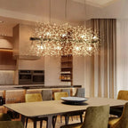 Pendant Light | Vintage Starburst Metal & Acrylic | 45 cm