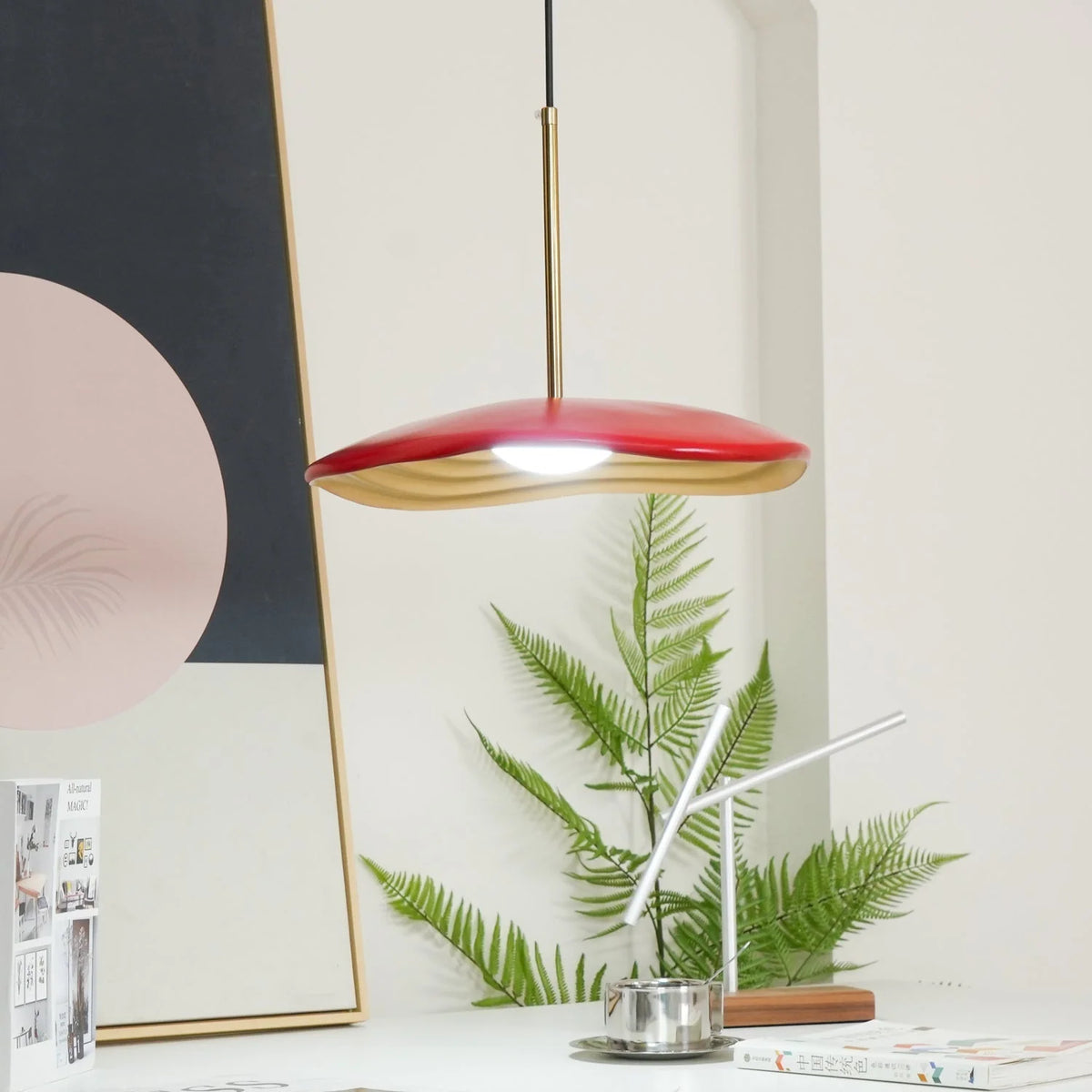 Pendant Light | Wave Resin Shade & Integrated LED | Dia 24/40/60 cm