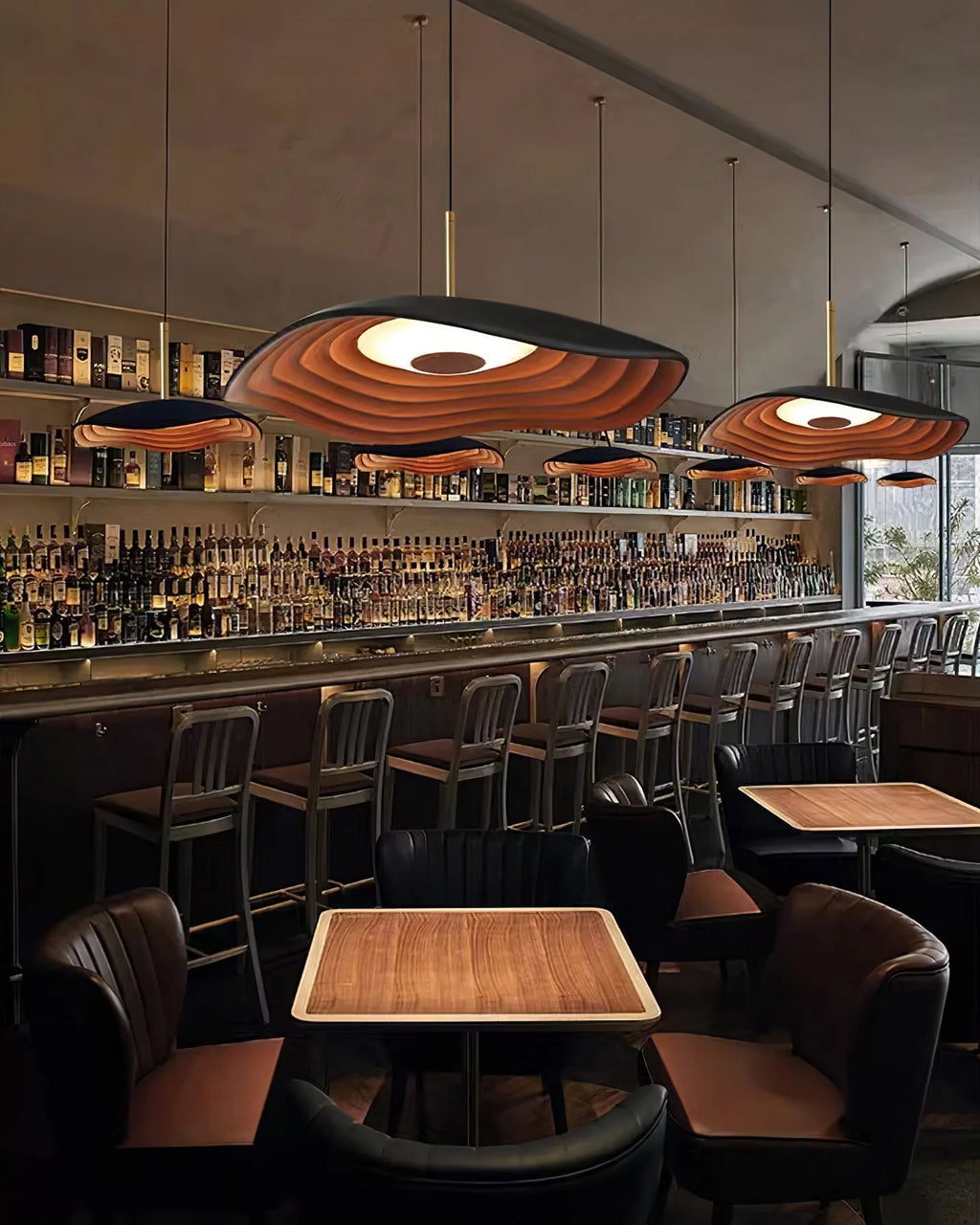 Pendant Light | Wave Resin Shade & Integrated LED | Dia 24/40/60 cm