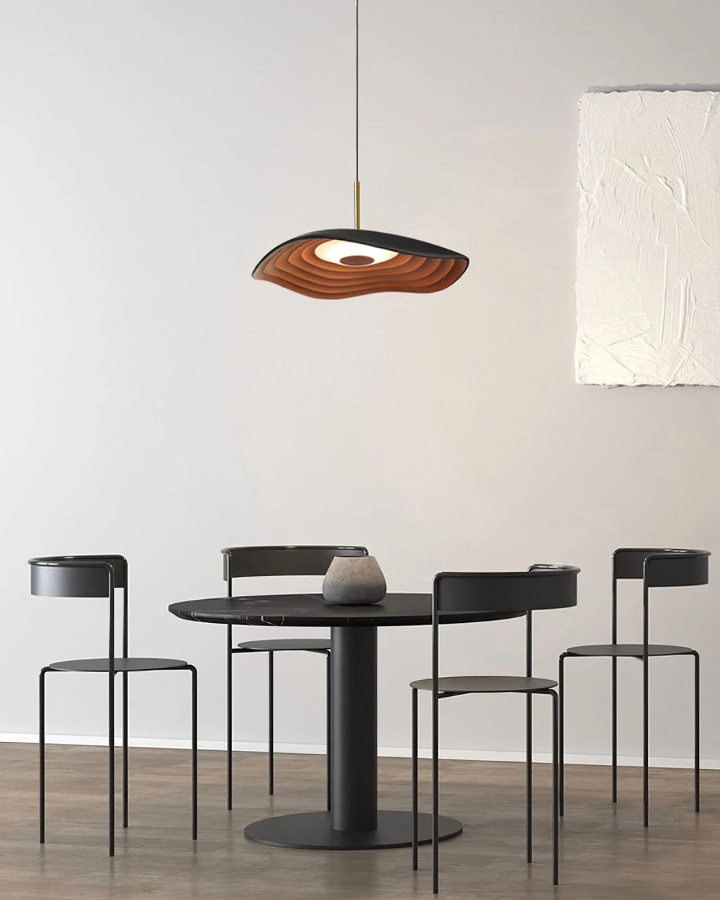 Pendant Light | Wave Resin Shade & Integrated LED | Dia 24/40/60 cm