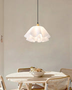Pendant Light | White Plastic Shade & Brass Finish | Dia 30 & 40 cm