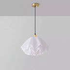 Pendant Light | White Plastic Shade & Brass Finish | Dia 30 & 40 cm