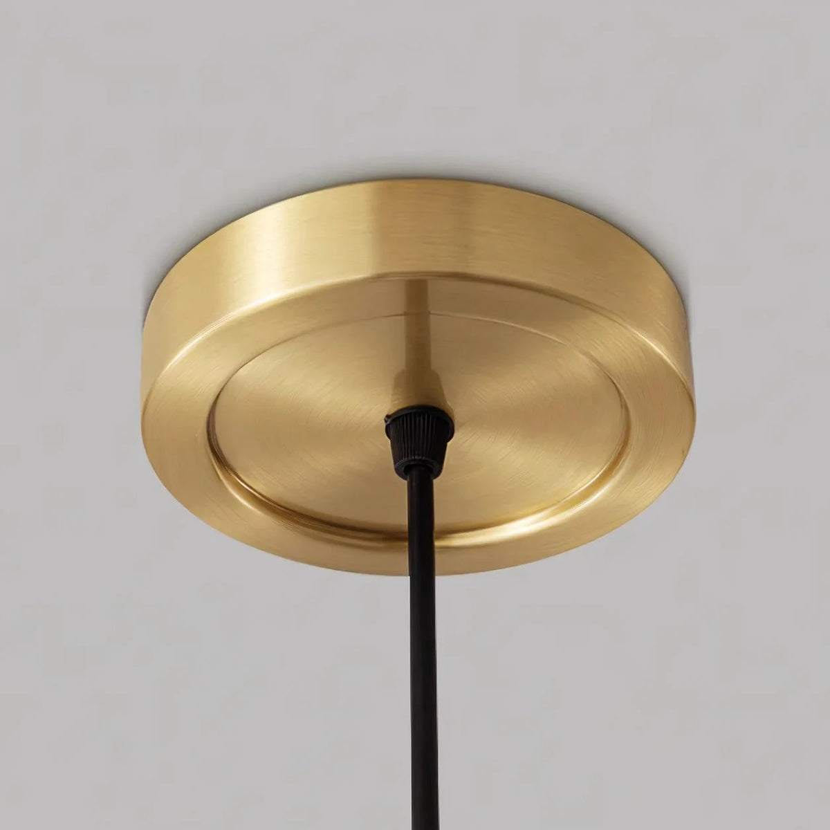 Pendant Light | White Plastic Shade & Brass Finish | Dia 30 & 40 cm