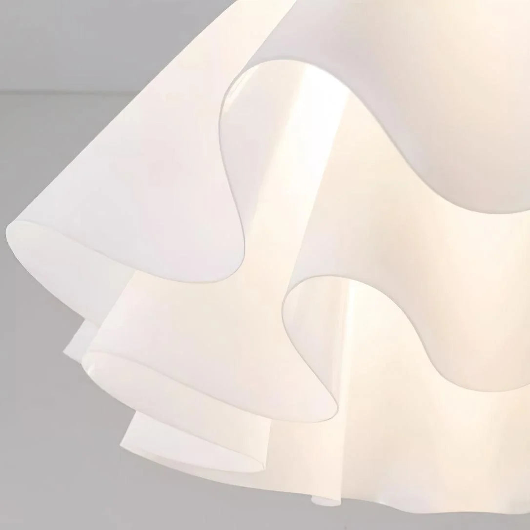 Pendant Light | White Plastic Shade & Brass Finish | Dia 30 & 40 cm