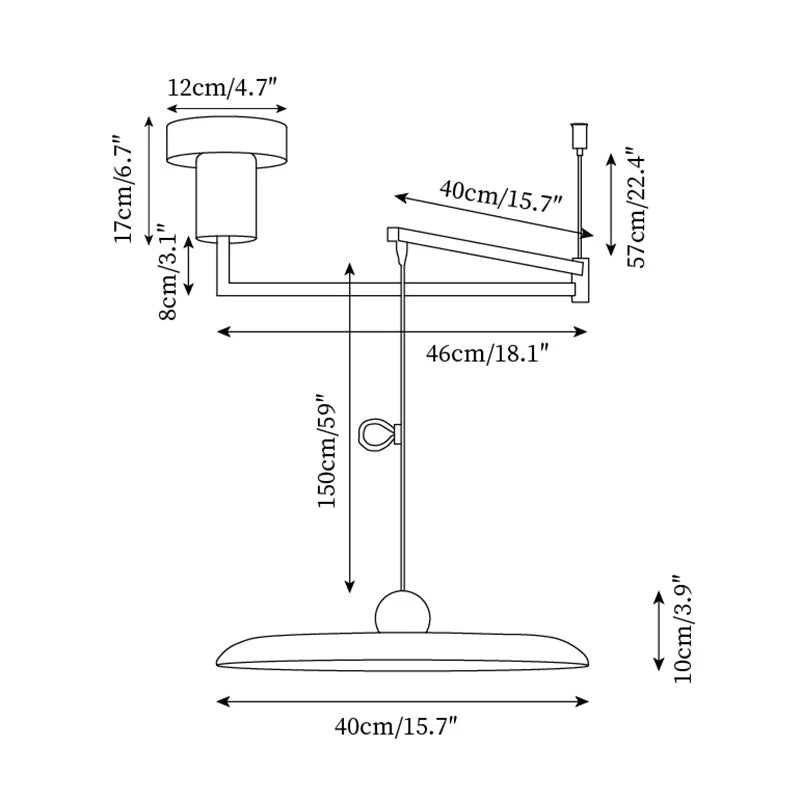 Pendant Light with Adjustable Arm