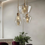 Pendant Light with Diamond-Shaped Glass Shade