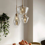 Pendant Light with Diamond-Shaped Glass Shade