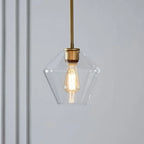 Pendant Light with Diamond-Shaped Glass Shade
