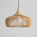Pendant Light | Wood & Metal Damp-Rated & Dimmer Compatible